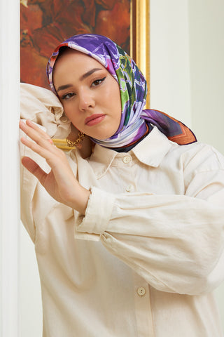 Silk Home Micro Saten Eşarp 28007-15