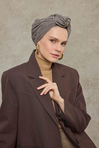 Tencel Monare Eşarp Labirent Desen Lacivert 90X90 - Monare Eşarp - | Silk Home