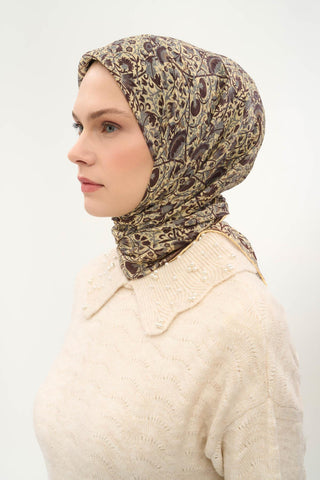 Шарф Tencel Monare Eşarp, принт Saray Baharı, цвет Butter Yellow, 90x90