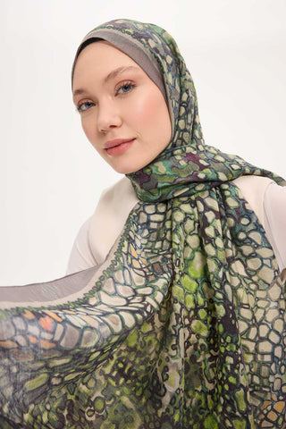 Tencel Monare Gri Taş Desen 75x195