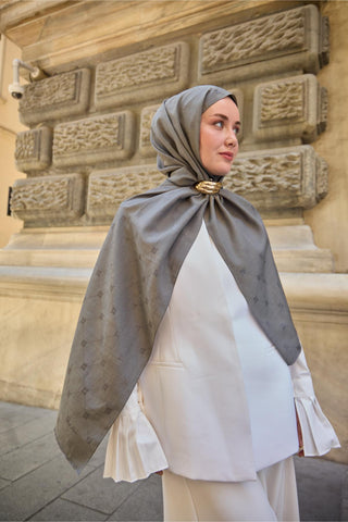 Silk Home Monogram Pamuk İpek Şal 461001-07