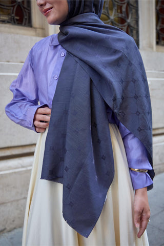 Silk Home Monogram Pamuk İpek Şal 461001-18