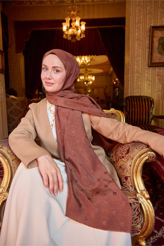 Silk Home Monogram Pamuk İpek Şal 461001-22