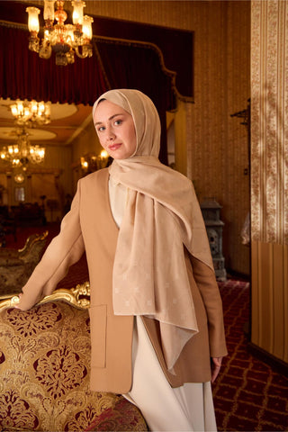 Silk Home Monogram Pamuk İpek Şal 461001-21