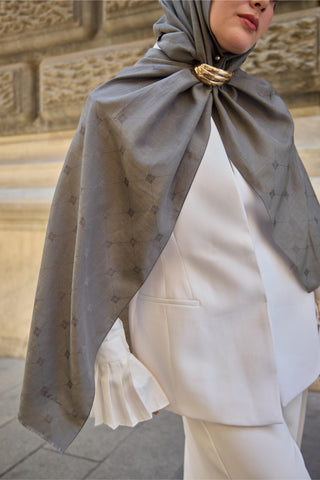 Silk Home Monogram Pamuk İpek Şal 461001-07