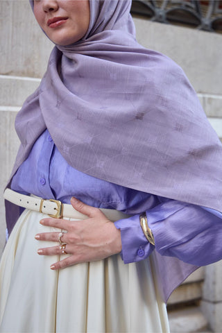 Silk Home Monogram Pamuk İpek Şal 461001-17