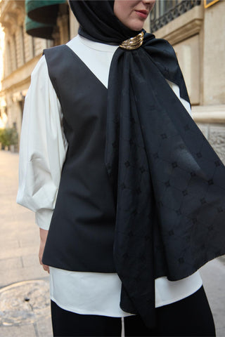Silk Home Monogram Хлопково-шелковый шарф 461001-19