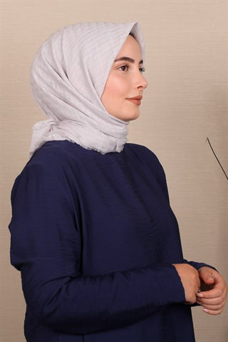 Silk Home Cotton Scarf Silver 71001-14