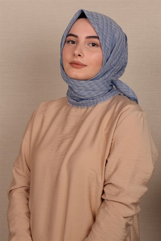 Silk Home Cotton Scarf Blue 71001-11