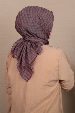 Silk Home Cotton Scarf Plum 71001-04
