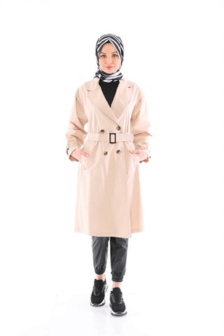 Silk Home Retro Trench Coat Cream T10001-01