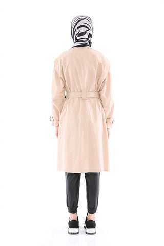 Silk Home Retro Trench Coat Cream T10001-01