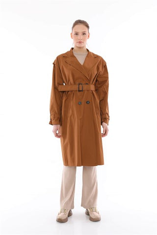 Silk Home Retro Trençkot Taba T10003-01