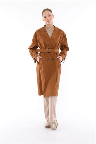 Silk Home Retro Trençkot Taba T10003-01