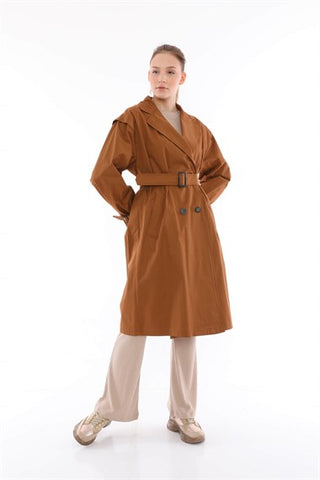 Silk Home Retro Trençkot Taba T10003-01