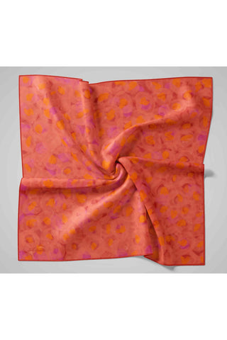 İnce Pamuk Soft Eşarp Nar Çiçeği-Pembe Yanık Sarı Desenli Nefes Alan Tok
                Duruşlu 90X90 | Silk Home