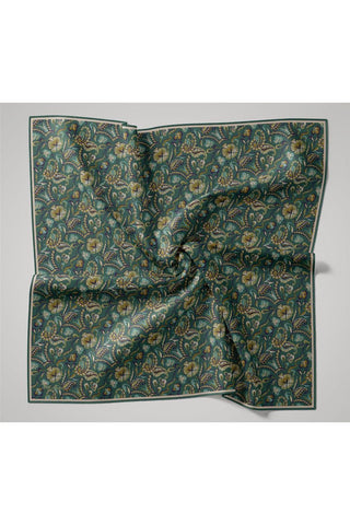İnce Pamuk Soft Eşarp Patina Yeşili-Butter Yellow Desenli Kaymaz Dokulu Tok
                Duruşlu 90X90