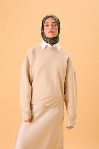 İnce Pamuk Soft Eşarp Yeşil-Fuşya Desenli Kaymaz Dokulu Tok Duruşlu 90X90 - Soft Eşarp - | Silk Home