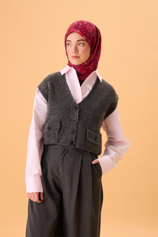 İnce Pamuk Soft Eşarp Fuşya-Çilek Kırmızısı Desenli Tok Duruşlu 90X90 - Soft Eşarp - | Silk Home