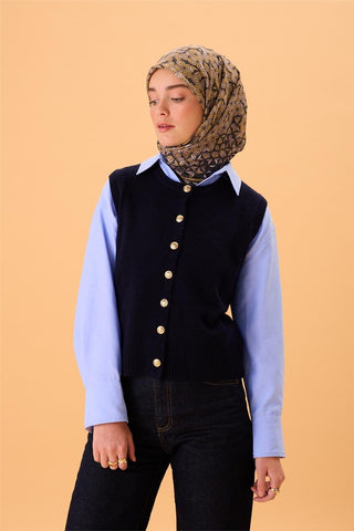 İnce Pamuk Soft Eşarp Antrasit-Bej Geometrik Desenli Tok Duruşlu 90X90 - Soft Eşarp - | Silk Home