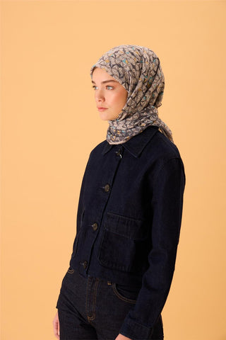 İnce Pamuk Soft Eşarp Antrasit Sarı Mavi Krem Vizon Desenli Kaymaz Dokulu Tok
                Duruşlu 90X90