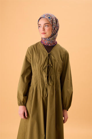 İnce Pamuk Soft Eşarp Mercan Saks Yeşil Krem Desenli Kaymaz Dokulu Tok Duruşlu
                90X90