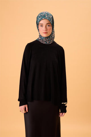 İnce Pamuk Soft Eşarp Antrasit Patina Yeşili Krem Sütlü Kahve Desenli Kaymaz Dokulu Tok Duruşlu 90X90 - Soft Eşarp - | Silk Home