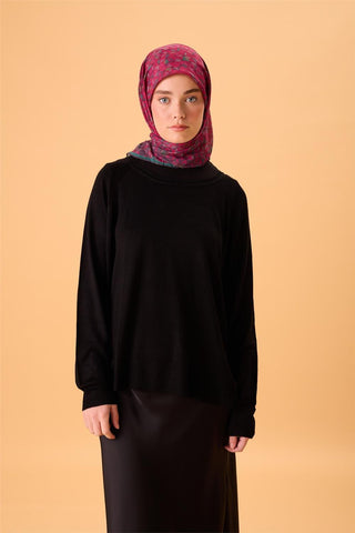 İnce Pamuk Soft Eşarp Fuşya-Koyu Vizon-Yeşil-Zümrüt-Gül Kurusu Desenli Nefes Alan Kaymaz Dokulu 90X90 - Soft Eşarp - | Silk Home