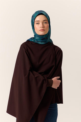 İnce Pamuk Soft Eşarp Lacivert-Koyu Yeşil Desenli Nefes Alan Tok Duruşlu 90X90 - Soft Eşarp - | Silk Home
