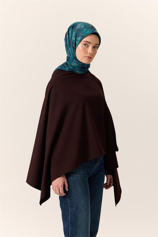 İnce Pamuk Soft Eşarp Lacivert-Koyu Yeşil Desenli Nefes Alan Tok Duruşlu 90X90 - Soft Eşarp - | Silk Home