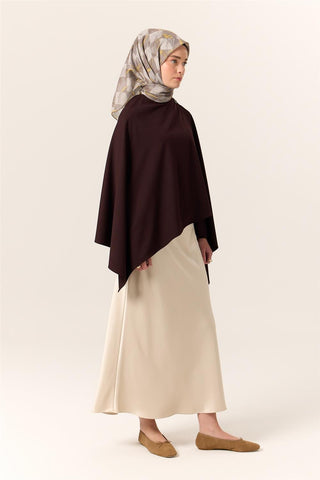 İnce Pamuk Soft Eşarp Vizon-Sarı Yaprak Desenli Nefes Alan Tok Duruşlu 90X90 - Soft Eşarp - | Silk Home