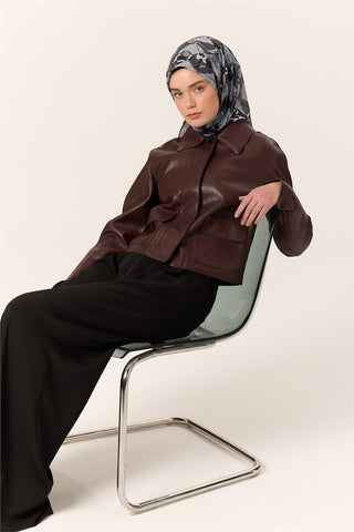 İnce Pamuk Soft Eşarp Siyah-Gri Desenli Kaymaz Dokulu Tok Duruşlu 90X90 - Soft Eşarp - | Silk Home