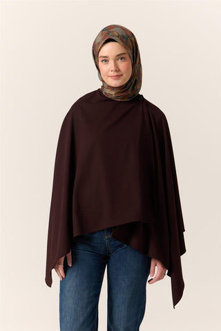 İnce Pamuk Soft Eşarp Kahverengi-Haki Desenli Kaymaz Dokulu Tok Duruşlu 90X90 - Soft Eşarp - | Silk Home