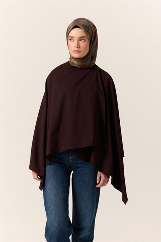 İnce Pamuk Soft Eşarp Kahverengi-Haki Desenli Kaymaz Dokulu Tok Duruşlu 90X90 - Soft Eşarp - | Silk Home