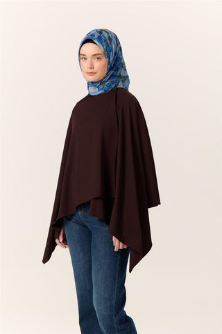 İnce Pamuk Soft Eşarp Saks-Bebe Mavi Desenli Kaymaz Dokulu Tok Duruşlu 90X90