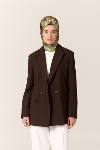 İnce Pamuk Soft Eşarp Haki-Fıstık Yeşili Desenli Kaymaz Dokulu Tok Duruşlu 90X90 - Soft Eşarp - | Silk Home