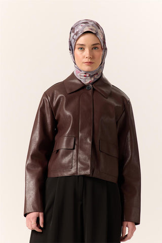 İnce Pamuk Soft Eşarp Pastel Mor-Fuşya Desenli Nefes Alan 90X90