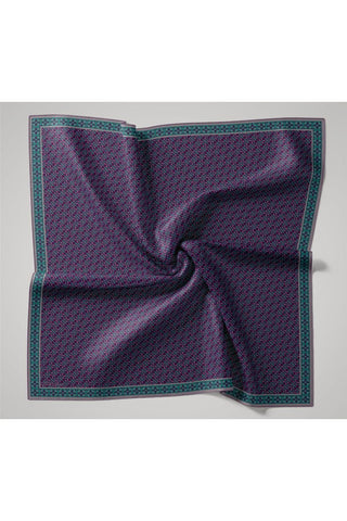 İnce Pamuk Soft Eşarp Mor-Gri-Mavi Düz Desenli Kaymaz Dokulu 90X90