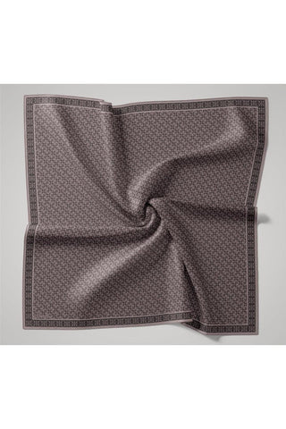 İnce Pamuk Soft Eşarp Pastel Mor-Antrasit Lila Desenli Kaymaz Dokulu Nefes Alan 90X90 - Soft Eşarp - | Silk Home