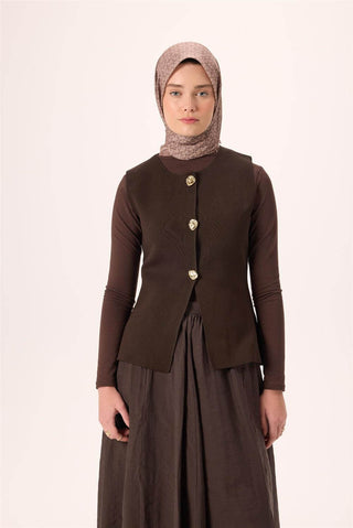 İnce Pamuk Soft Eşarp Acı Kahve-Vizon Sütlü Kahve Desenli Kaymaz Dokulu Nefes
                Alan 90X90