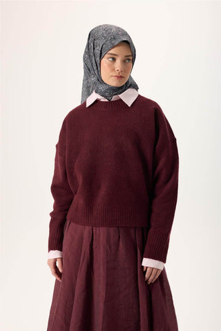 İnce Pamuk Soft Eşarp Gri-Füme Desenli Tok Duruşlu Kaymaz 90X90