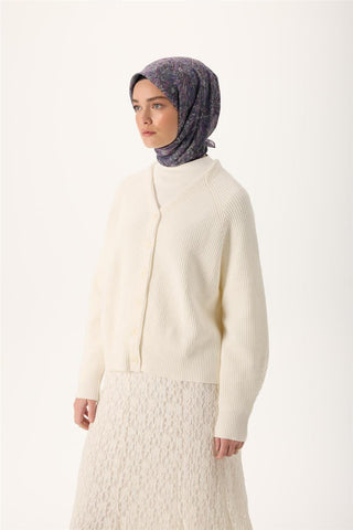 İnce Pamuk Soft Eşarp Gri-Antrasit Desenli Tok Duruşlu Kaymaz 90X90 - Soft Eşarp - | Silk Home