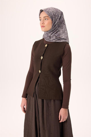 Thin Cotton Soft Scarf, Pale Purple-Anthracite Pattern, Firm Structure, Non-Slip, 90x90 cm