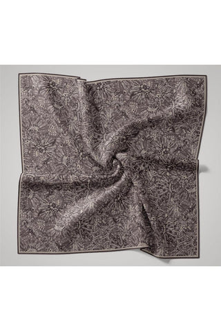 Thin Cotton Soft Scarf, Pale Purple-Anthracite Pattern, Firm Structure, Non-Slip, 90x90 cm