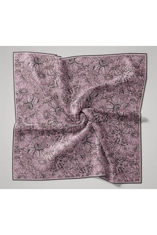 İnce Pamuk Soft Eşarp Pembe-Antrasit Desenli Tok Duruşlu Kaymaz 90X90