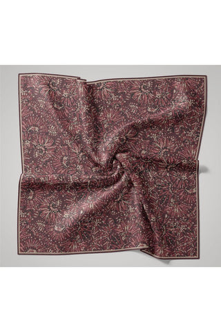 İnce Pamuk Soft Eşarp Çilek Kırmızısı-Antrasit Desenli Tok Duruşlu Kaymaz 90X90 - Soft Eşarp - | Silk Home