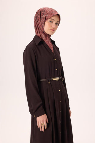 İnce Pamuk Soft Eşarp Kiremit-Bordo Desenli Tok Duruşlu Kaymaz 90X90 - Soft Eşarp - | Silk Home