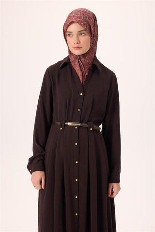 İnce Pamuk Soft Eşarp Kiremit-Bordo Desenli Tok Duruşlu Kaymaz 90X90