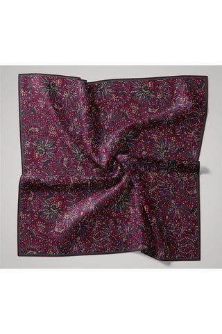 İnce Pamuk Soft Eşarp Fuşya-Patina Yeşili Desenli Kaymaz Dokulu Tok Duruşlu 90X90 - Soft Eşarp - | Silk Home