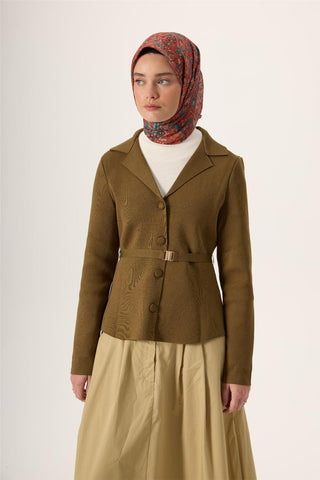 İnce Pamuk Soft Eşarp Koyu Turuncu-Turkuaz Desenli Kaymaz Dokulu Tok Duruşlu 90X90 - Soft Eşarp - | Silk Home